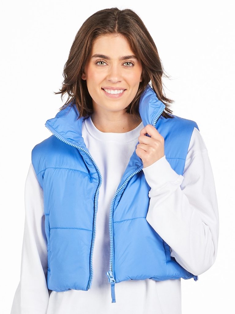 Blue Puffer Simply Southern Crop Vest