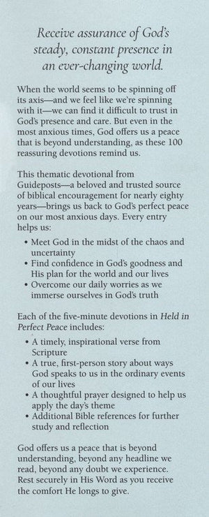 Held In Perfect Peace Devotional