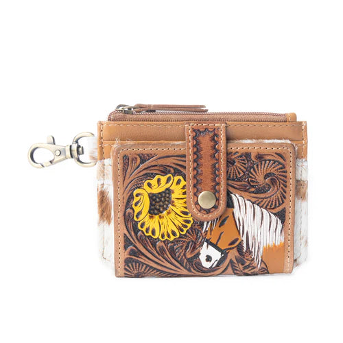 Wildflowers of the Prairie Brown Myra Credit Card Holder