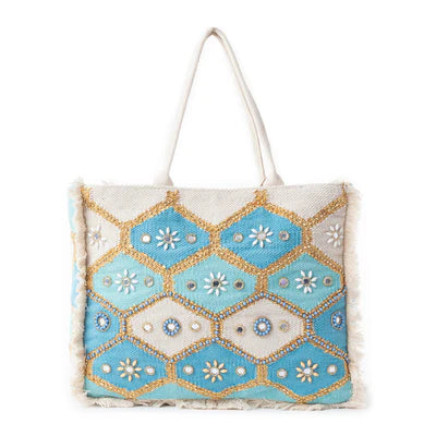 Sonoran Starlight Blue & White Weekender Myra Bag