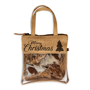 Myra Brown Hair-On Hide Christmas Tree Ornament Set