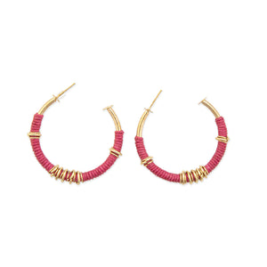 Scarlet Myra Crescent Moon Earrings