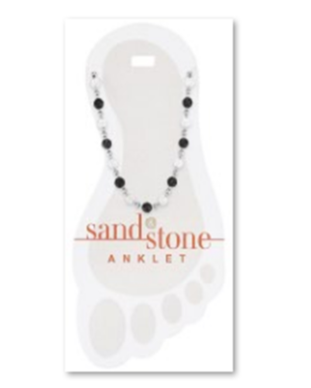 Silver Gray Natural Stone Sand & Stone Anklet