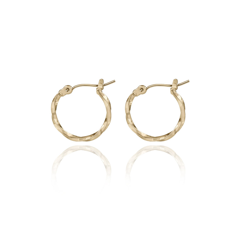 Small Twisted Hoop Spirit by Silver Forest Earrings