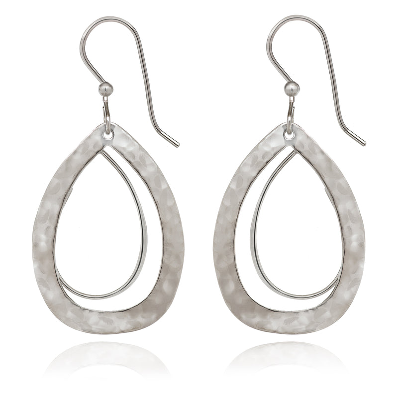 Silver Open Tear Spirit by Silver Forest Earrings