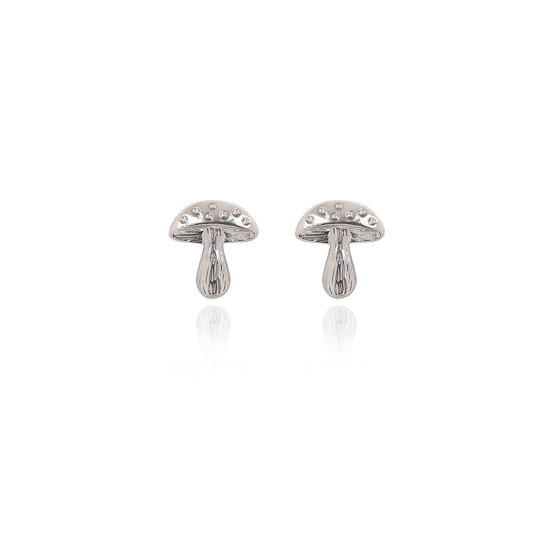 Silver Mushroom Spirit by Silver Forest Earrings