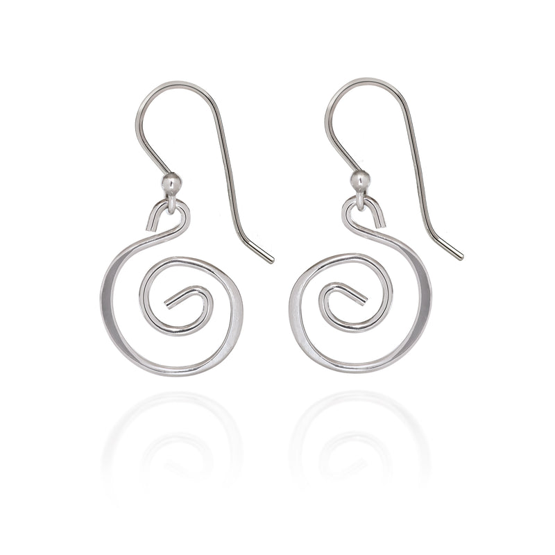 Playful Coil Spirit by Silver Forest Earrings
