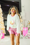 Santa Claus Sequin Sleeves Sweatshirt