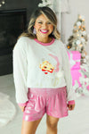 Santa Claus Sequin Sleeves Sweatshirt