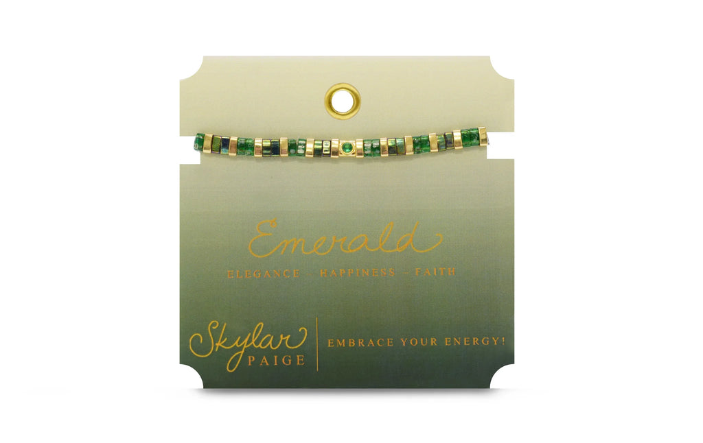 Emerald So Colorful Skylar Paige Morse Code Tila Bracelet