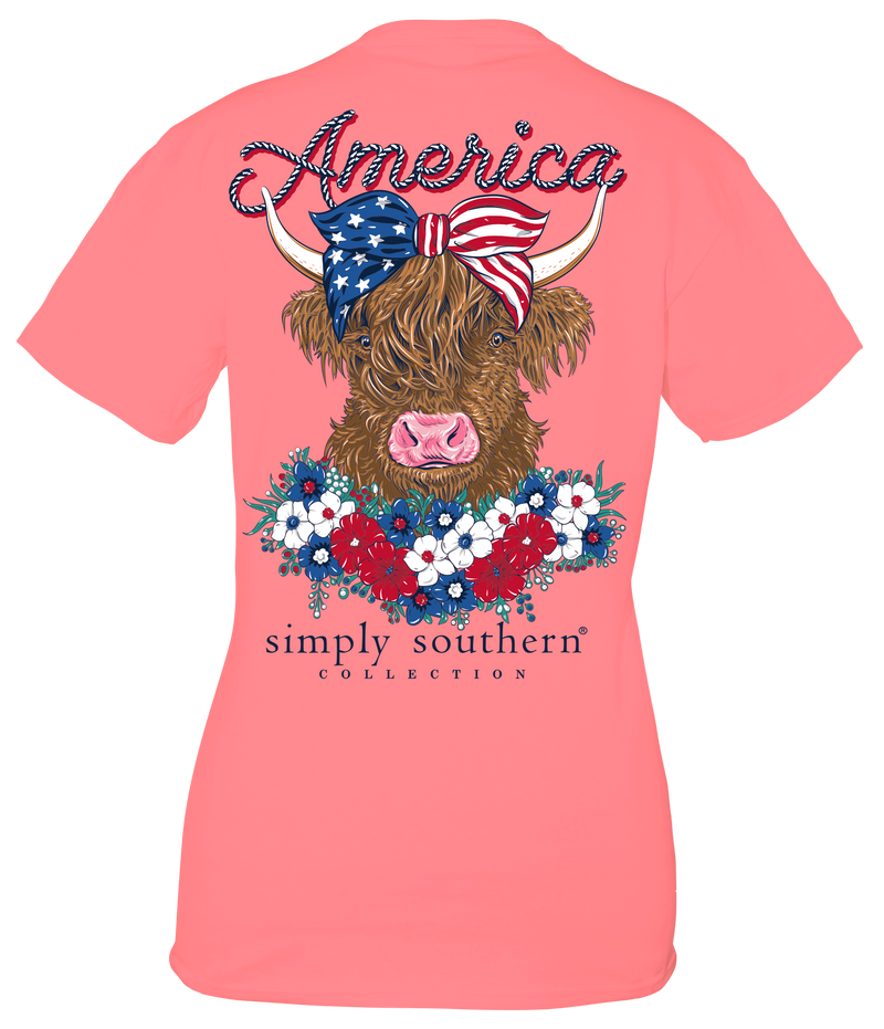 American Cow Short Sleeve Simply Southern Tee