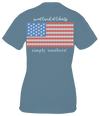 Knit Flag Short Sleeve Simply Southern Tee