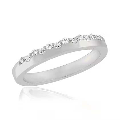 CZ Crusted Band Stacks Ring