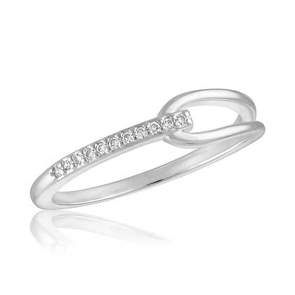 CZ Loop Stacks Ring