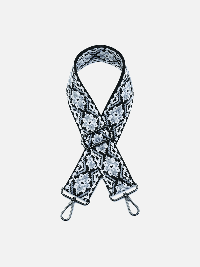 Black & Grey Jen & Co. Tribal Guitar Strap