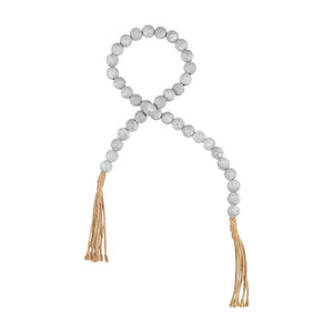 Gray Beaded Tassel