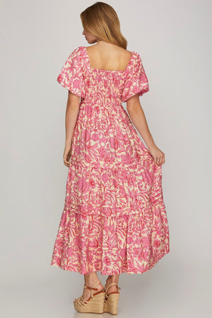 Hopelessly Devoted Puff Sleeve Maxi Dress