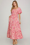 Hopelessly Devoted Puff Sleeve Maxi Dress