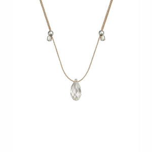 &Livy Silver Shade On Silver Hyevibe Crystal Slider Necklace