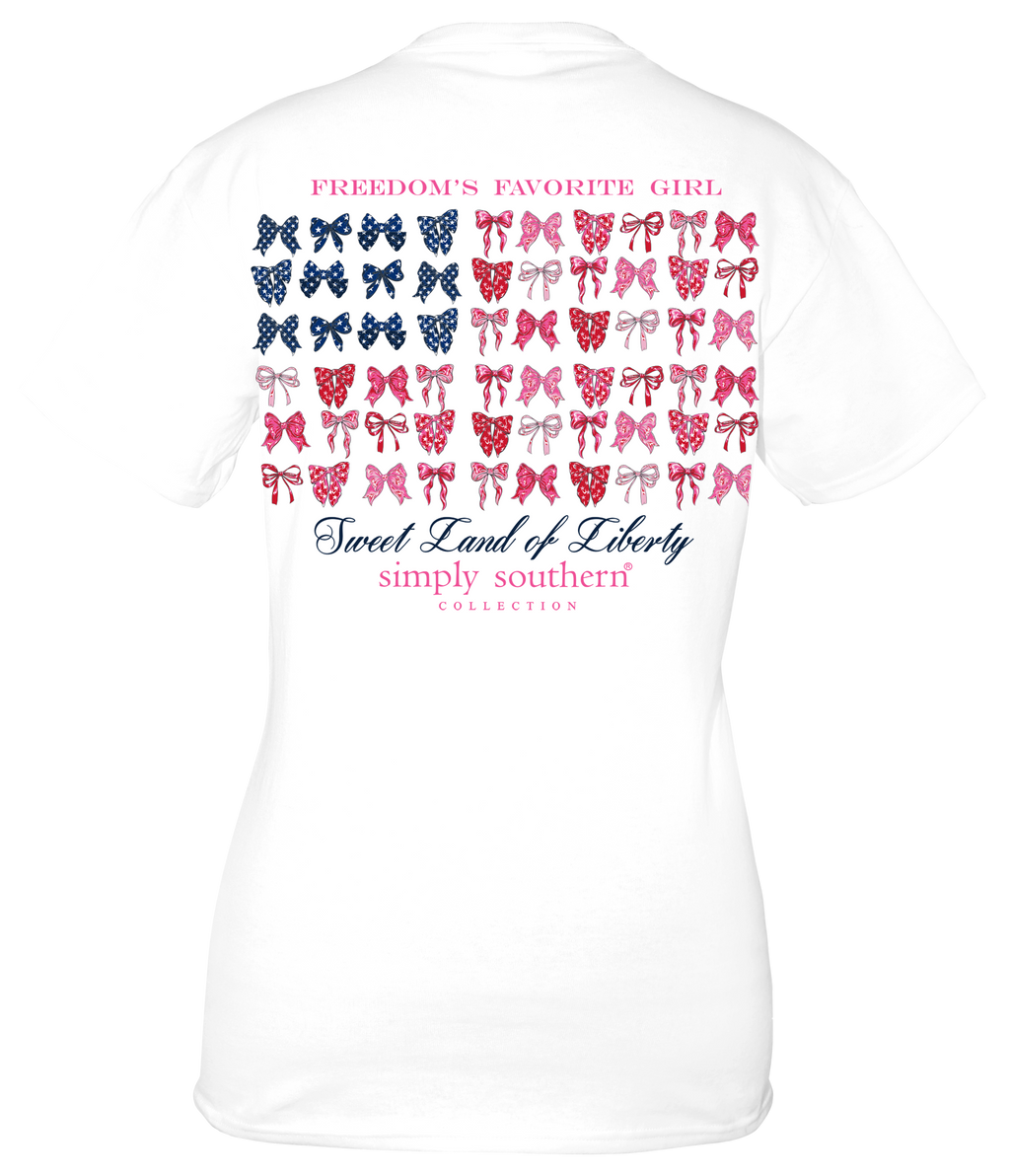 Bow Flag Short Sleeve Simply Southern Tee