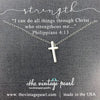 Philippians 4:13 Strength Cross Sterling Silver Necklace