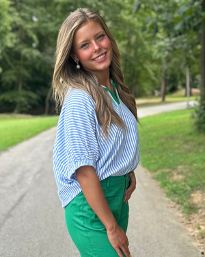 Striped Intentions High Neck Top