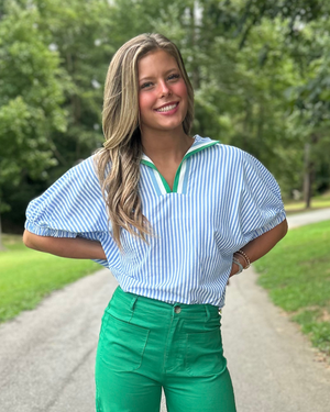Striped Intentions High Neck Top