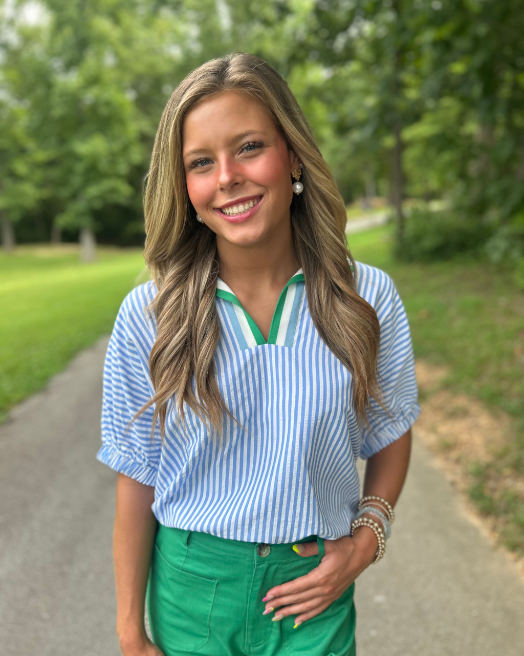 Striped Intentions High Neck Top