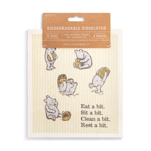 Sweeter Than Hunny Winnie The Pooh Biodegradable Dish Cloth Set