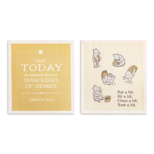 Sweeter Than Hunny Winnie The Pooh Biodegradable Dish Cloth Set