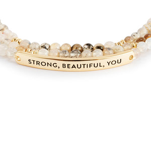 Strong Beautiful You Taupe Mix Necklace/Bracelet