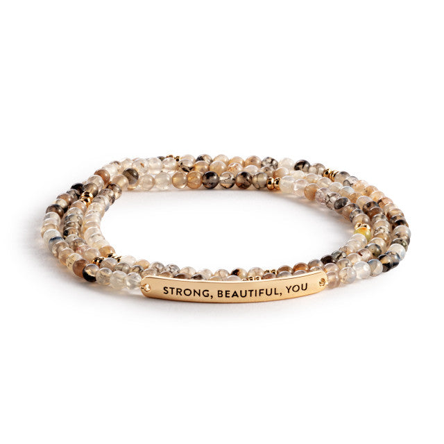 Strong Beautiful You Taupe Mix Necklace/Bracelet