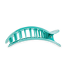 Teleties Totally Turquoise Flat Round Hair Clip