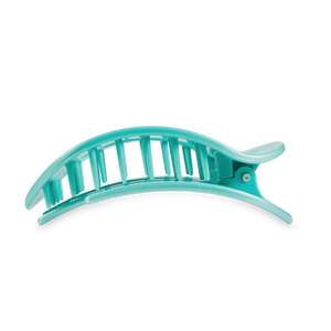 Teleties Totally Turquoise Flat Round Hair Clip