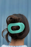 Teleties Totally Turquoise Flat Round Hair Clip