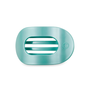Teleties Totally Turquoise Flat Round Hair Clip
