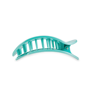 Teleties Totally Turquoise Flat Round Hair Clip