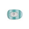 Teleties Totally Turquoise Flat Round Hair Clip