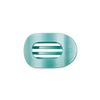 Teleties Totally Turquoise Flat Round Hair Clip