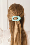 Teleties Totally Turquoise Flat Round Hair Clip
