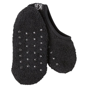 Black Cozy Footsie World's Softest Socks with Grippers