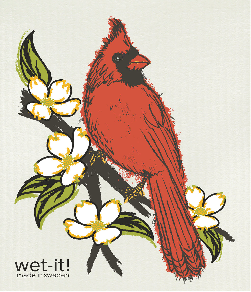 Northern Red Cardinal Wet-It Cloth