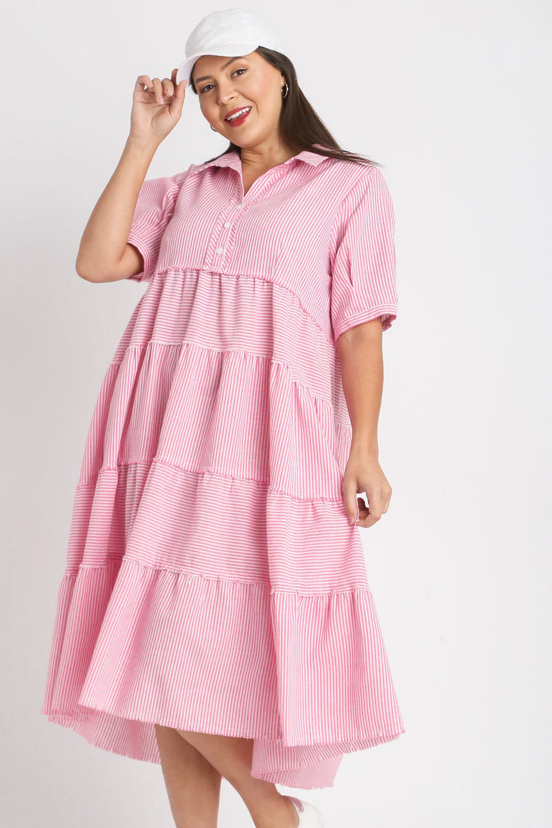 Always In The Lead Umgee Stripe Tiered Maxi Dress