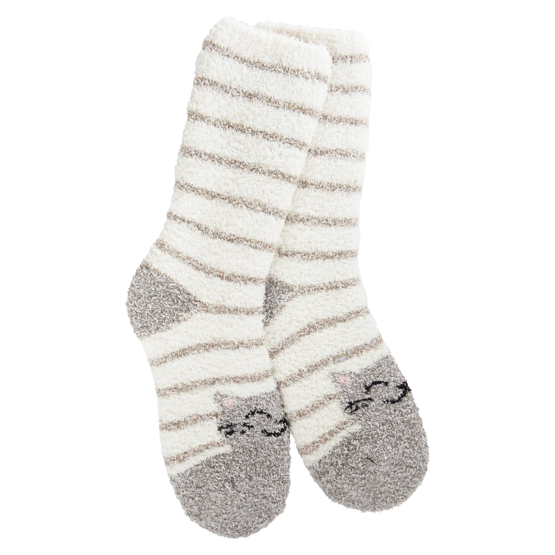 Cat Stripe Fireside Crew World's Softest Socks