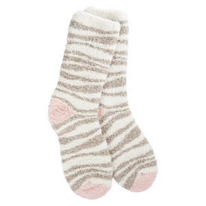 Neutral Zebra Fireside Crew World's Softest Socks