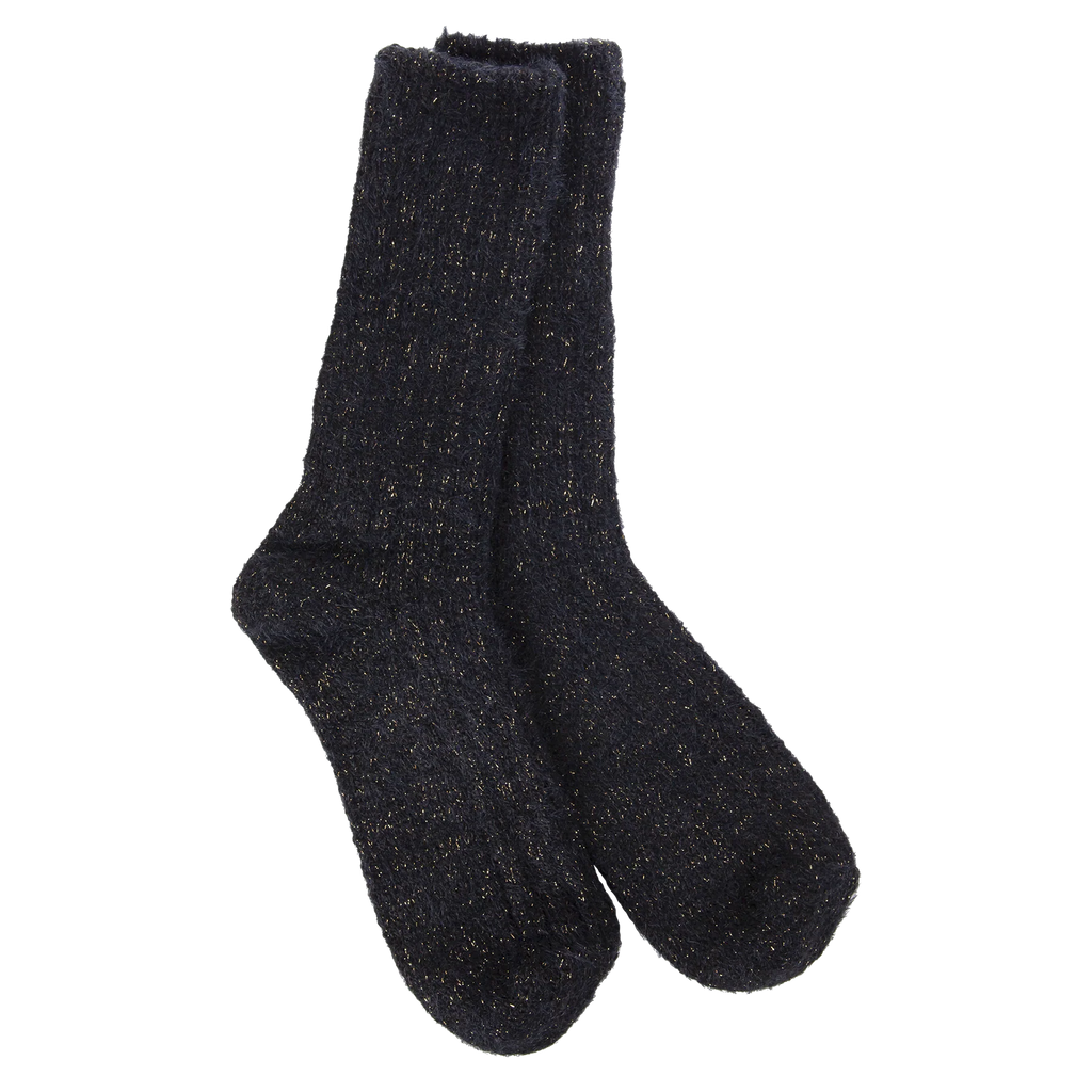 Black Ragg Feather Crew World's Softest Socks