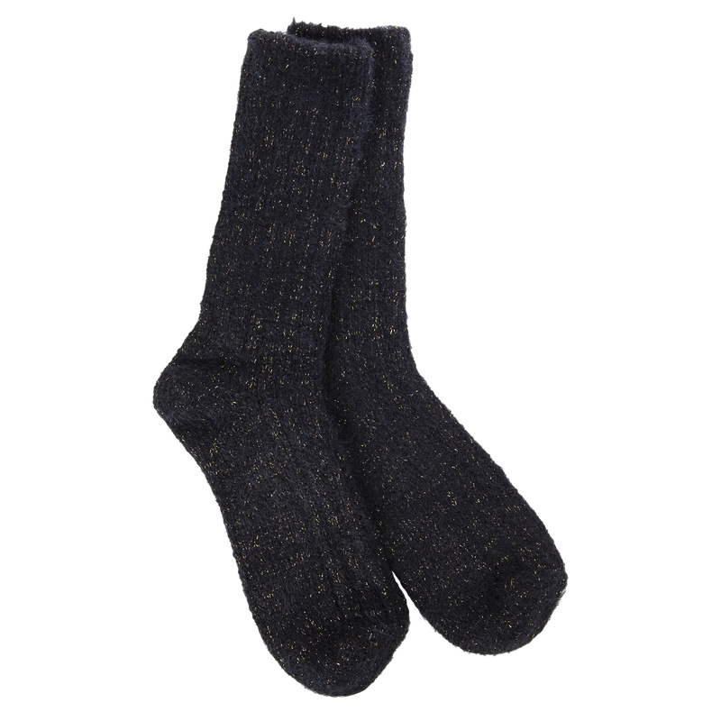 Black Ragg Feather Crew World's Softest Socks