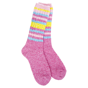 Ibis Rose Stripe Weekend Ragg Crew World's Softest Socks