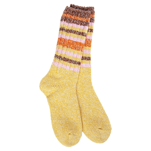 Honey Stripe Weekend Ragg Crew World's Softest Socks