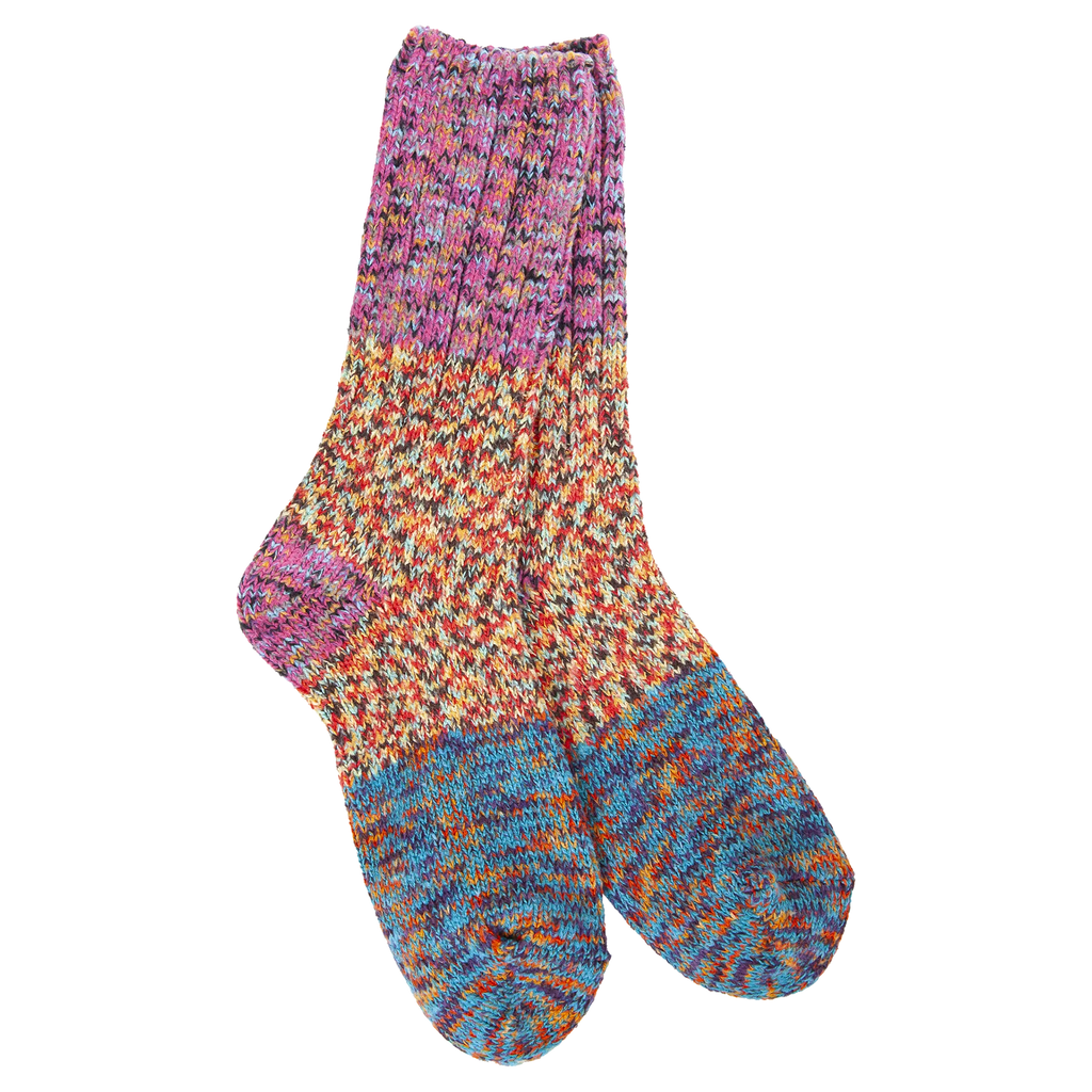 Fiesta CB Multi Colorblock Weekend Ragg Crew World's Softest Socks